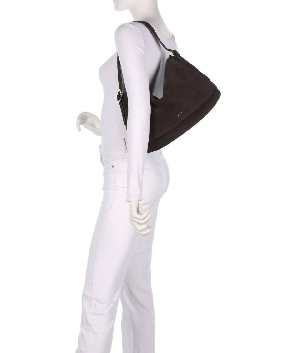 Abro Shoulder Bags|Hobo Bags-Suede Carina Hobo bag brushed leather