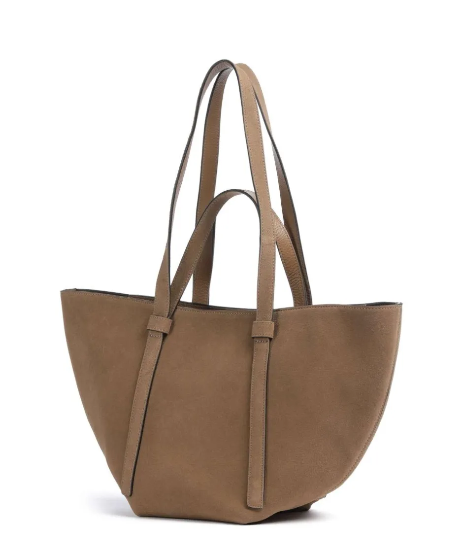 Abro Tote Bags|Handbags-Suede Cosmo Medium Tote bag brushed leather