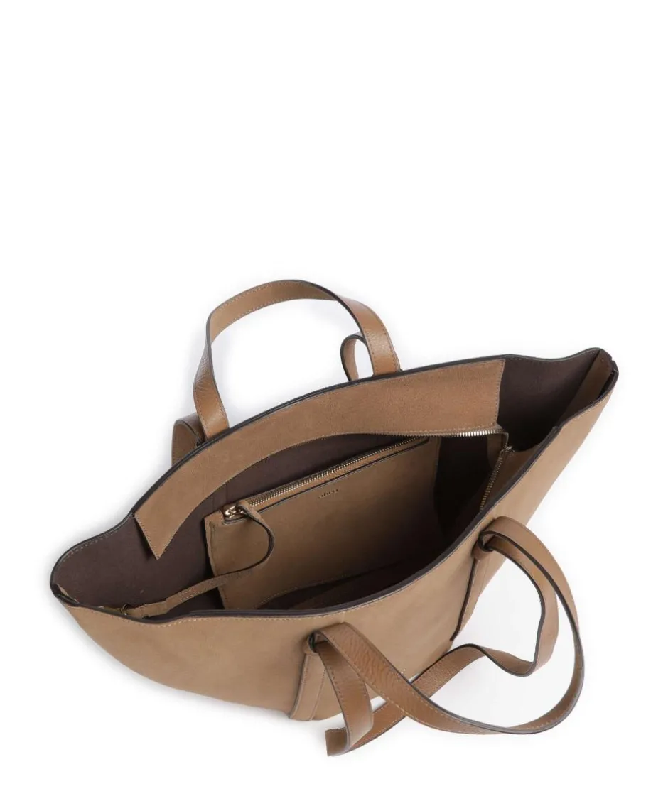 Abro Tote Bags|Handbags-Suede Cosmo Medium Tote bag brushed leather