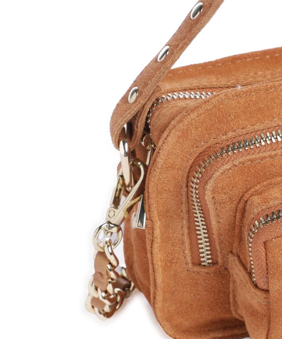 Núnoo Handbags|Crossbody Bags-Suede Helena Crossbody bag brushed leather