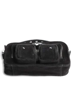 Núnoo Handbags|Crossbody Bags-Suede Helena Crossbody bag brushed leather