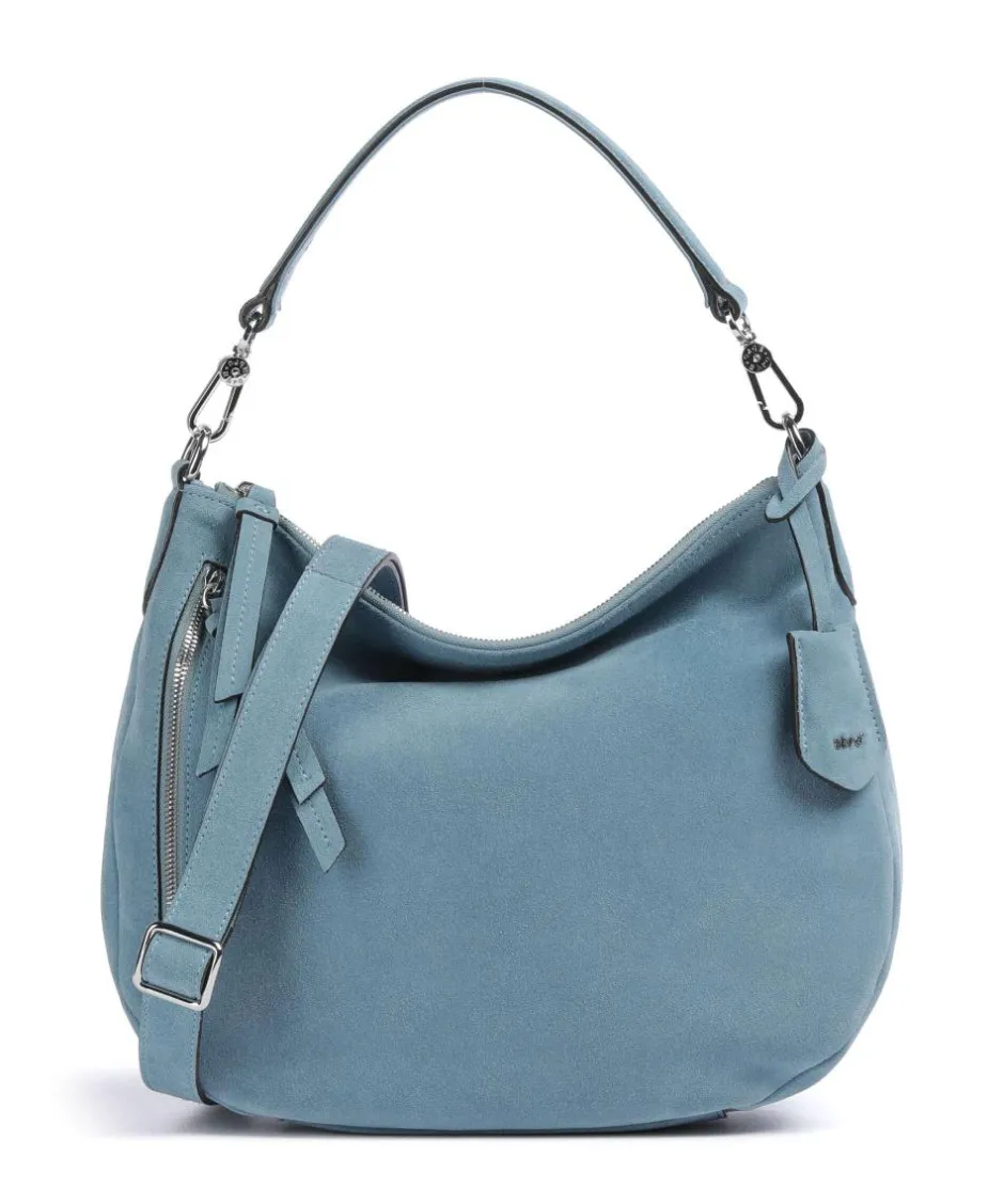 Abro Shoulder Bags|Hobo Bags-Suede Juna Hobo bag brushed cow leather