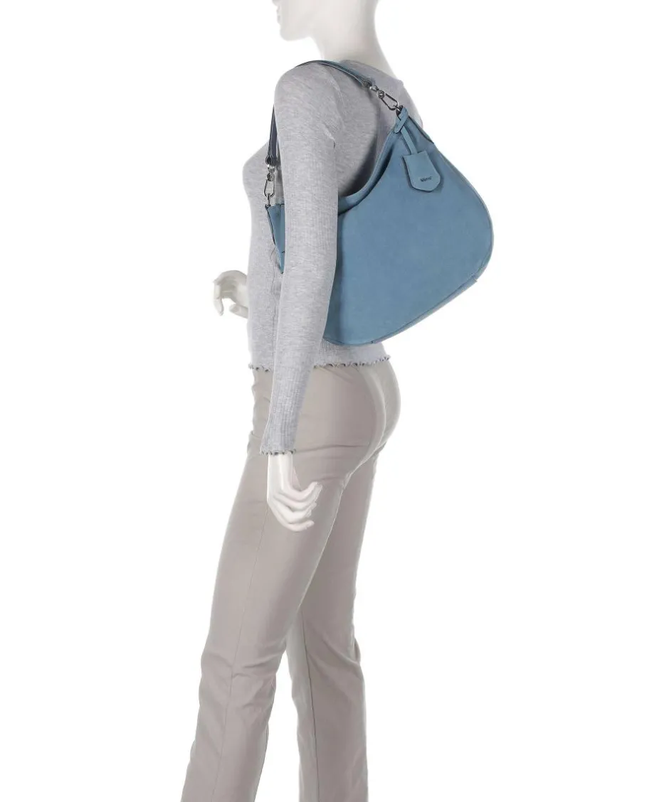 Abro Shoulder Bags|Hobo Bags-Suede Juna Hobo bag brushed cow leather