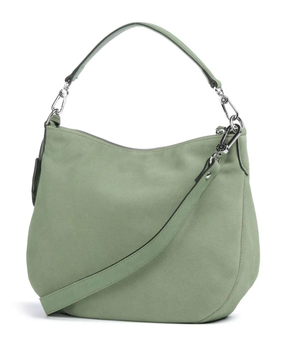 Abro Shoulder Bags|Hobo Bags-Suede Juna Hobo bag brushed cow leather