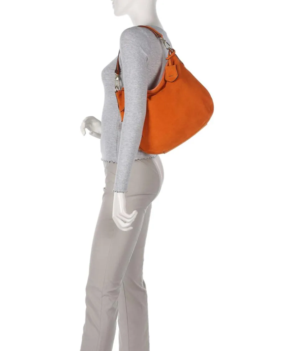 Abro Shoulder Bags|Hobo Bags-Suede Juna Hobo bag brushed cow leather