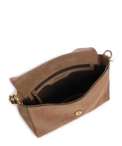 Abro Shoulder Bags|Crossbody Bags-Suede Temi Shoulder bag brushed leather