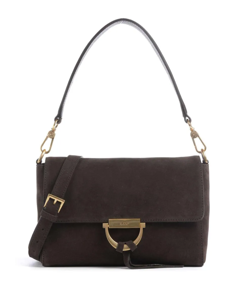 Abro Shoulder Bags|Crossbody Bags-Suede Temi Shoulder bag brushed leather