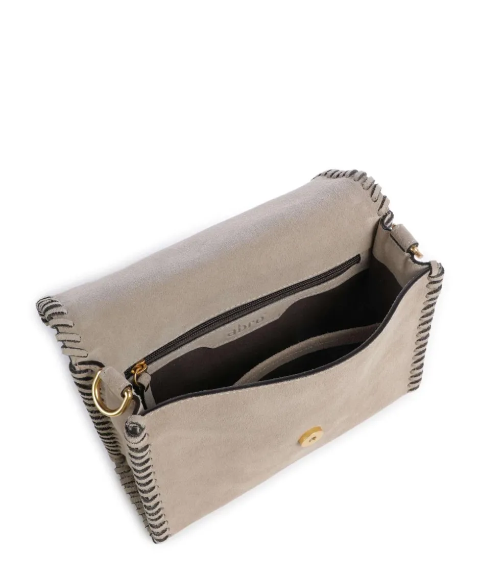 Abro Shoulder Bags|Crossbody Bags-Suede Temi Stitch Shoulder bag brushed leather