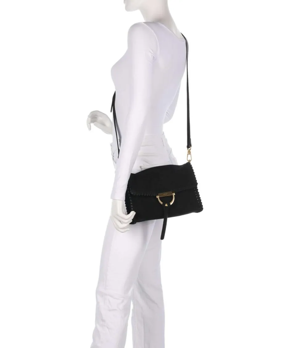 Abro Shoulder Bags|Crossbody Bags-Suede Temi Stitch Shoulder bag brushed leather