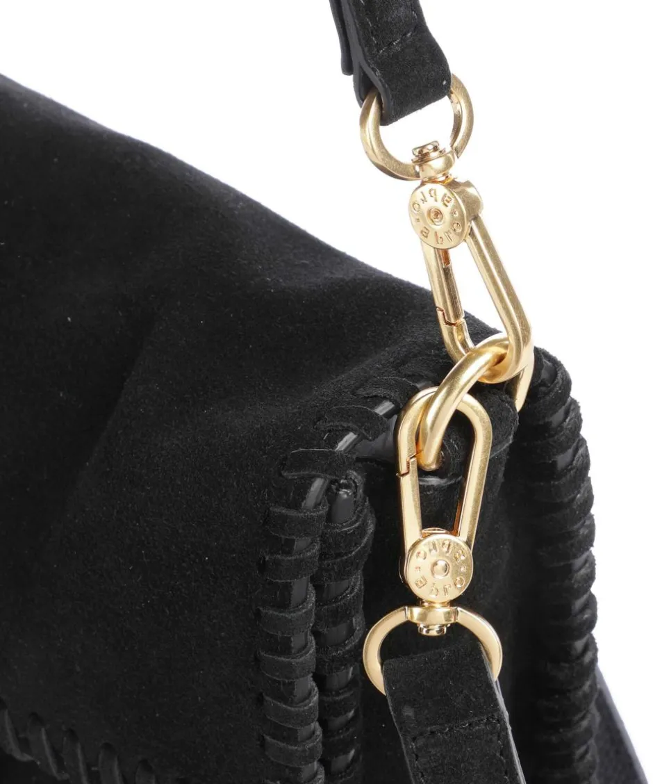 Abro Shoulder Bags|Crossbody Bags-Suede Temi Stitch Shoulder bag brushed leather