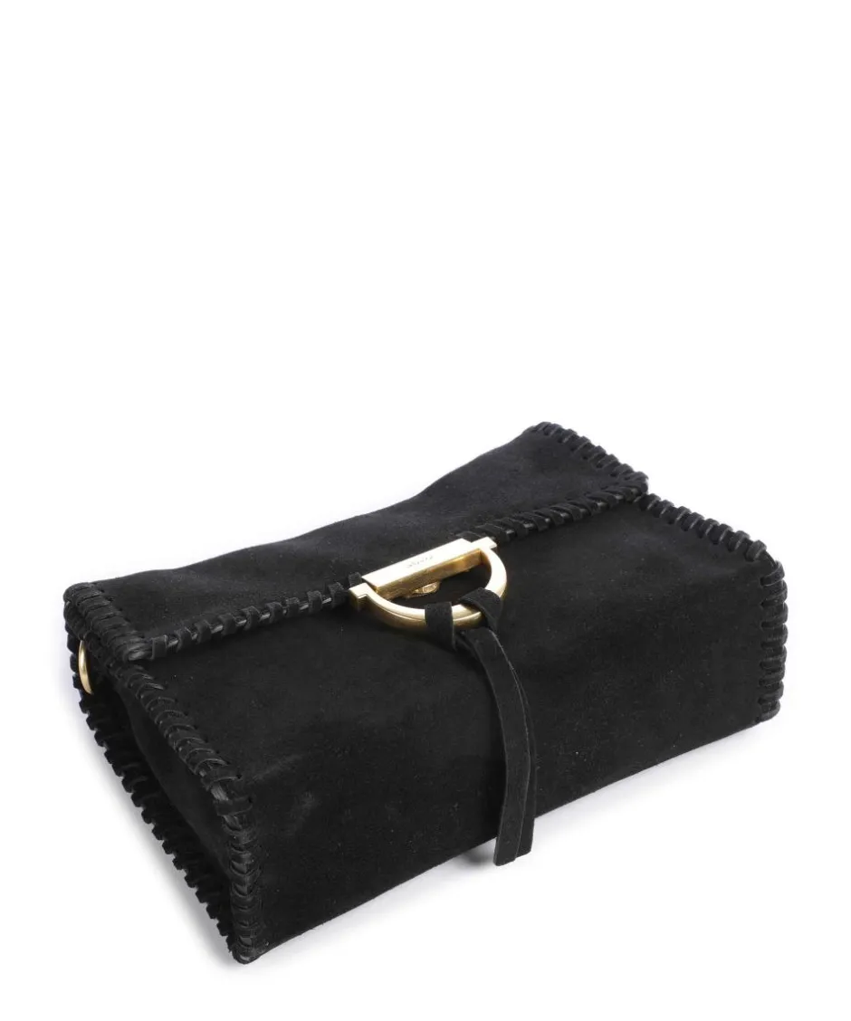 Abro Shoulder Bags|Crossbody Bags-Suede Temi Stitch Shoulder bag brushed leather