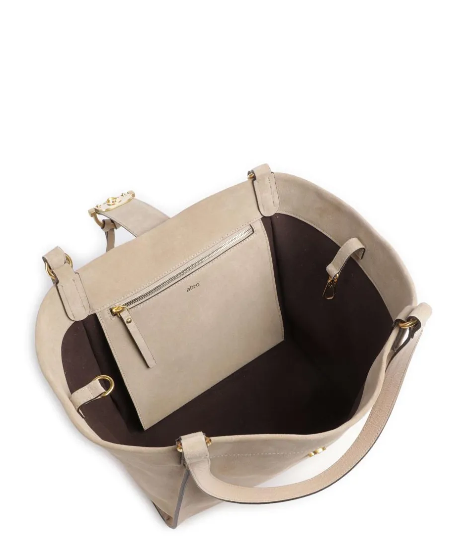 Abro Tote Bags-Suede Temi Tote bag brushed cow leather