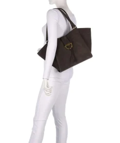 Abro Tote Bags-Suede Temi Tote bag brushed leather