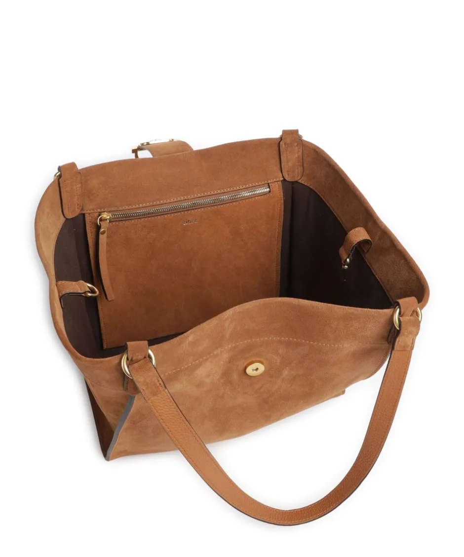 Abro Tote Bags-Suede Temi Tote bag brushed leather