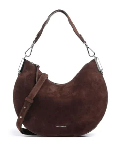 Coccinelle Shoulder Bags|Hobo Bags-Sunup Suede Hobo bag brushed leather