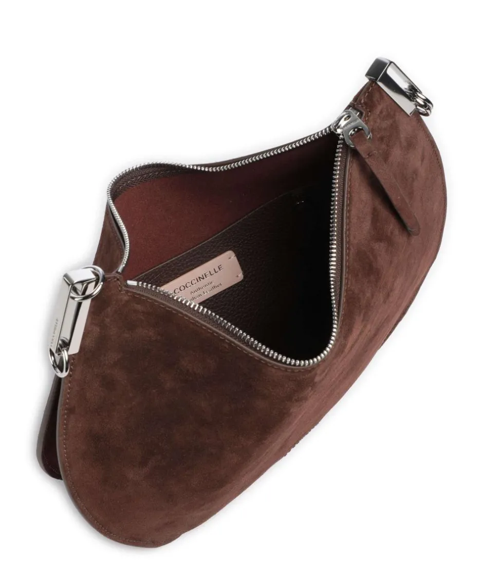 Coccinelle Shoulder Bags|Hobo Bags-Sunup Suede Hobo bag brushed leather