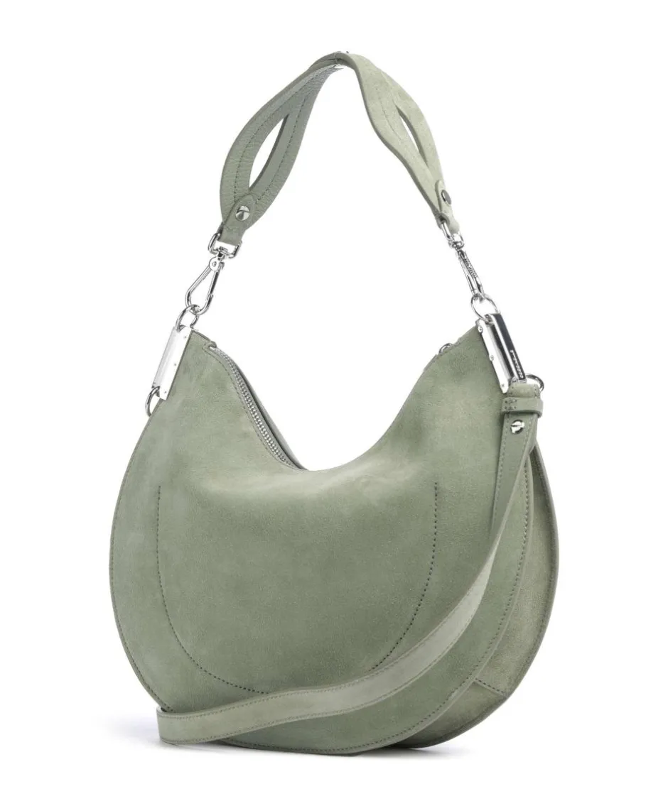 Coccinelle Shoulder Bags|Hobo Bags-Sunup Suede Hobo bag brushed leather