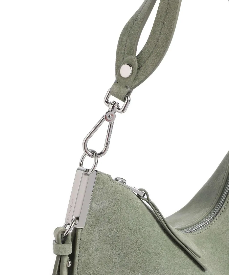 Coccinelle Shoulder Bags|Hobo Bags-Sunup Suede Hobo bag brushed leather