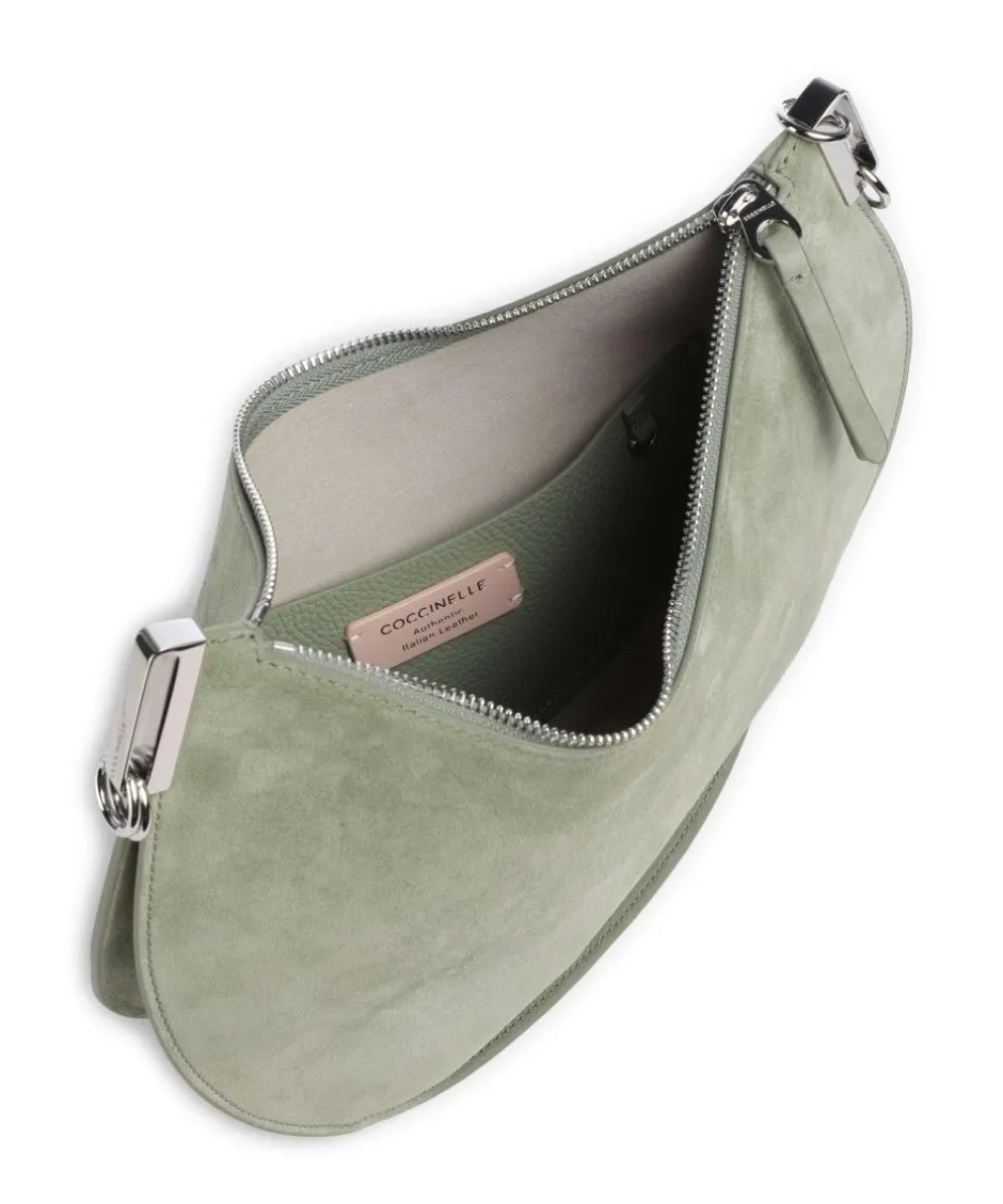 Coccinelle Shoulder Bags|Hobo Bags-Sunup Suede Hobo bag brushed leather
