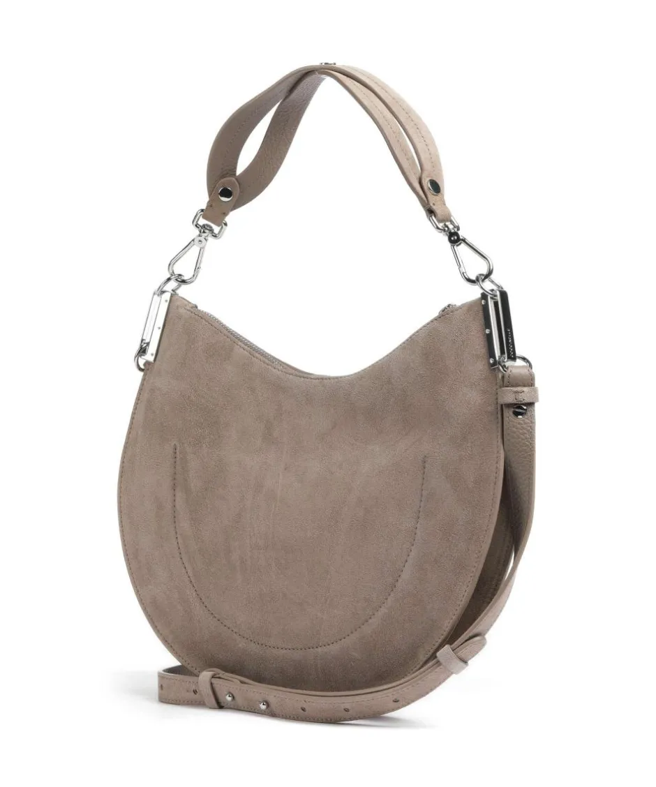 Coccinelle Shoulder Bags|Hobo Bags-Sunup Suede Hobo bag brushed leather