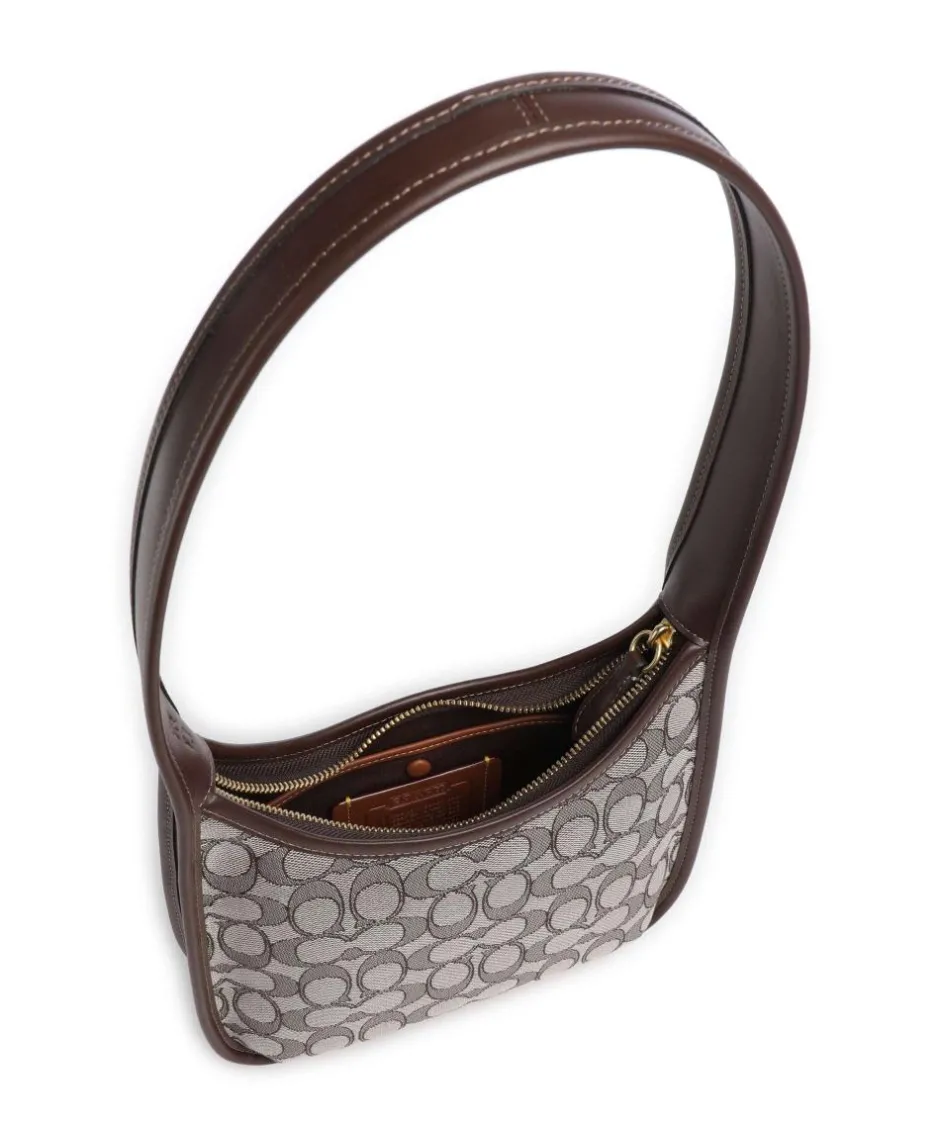 Coach Shoulder Bags-The Originals Curve Signature Jacquard Shoulder bag canvas