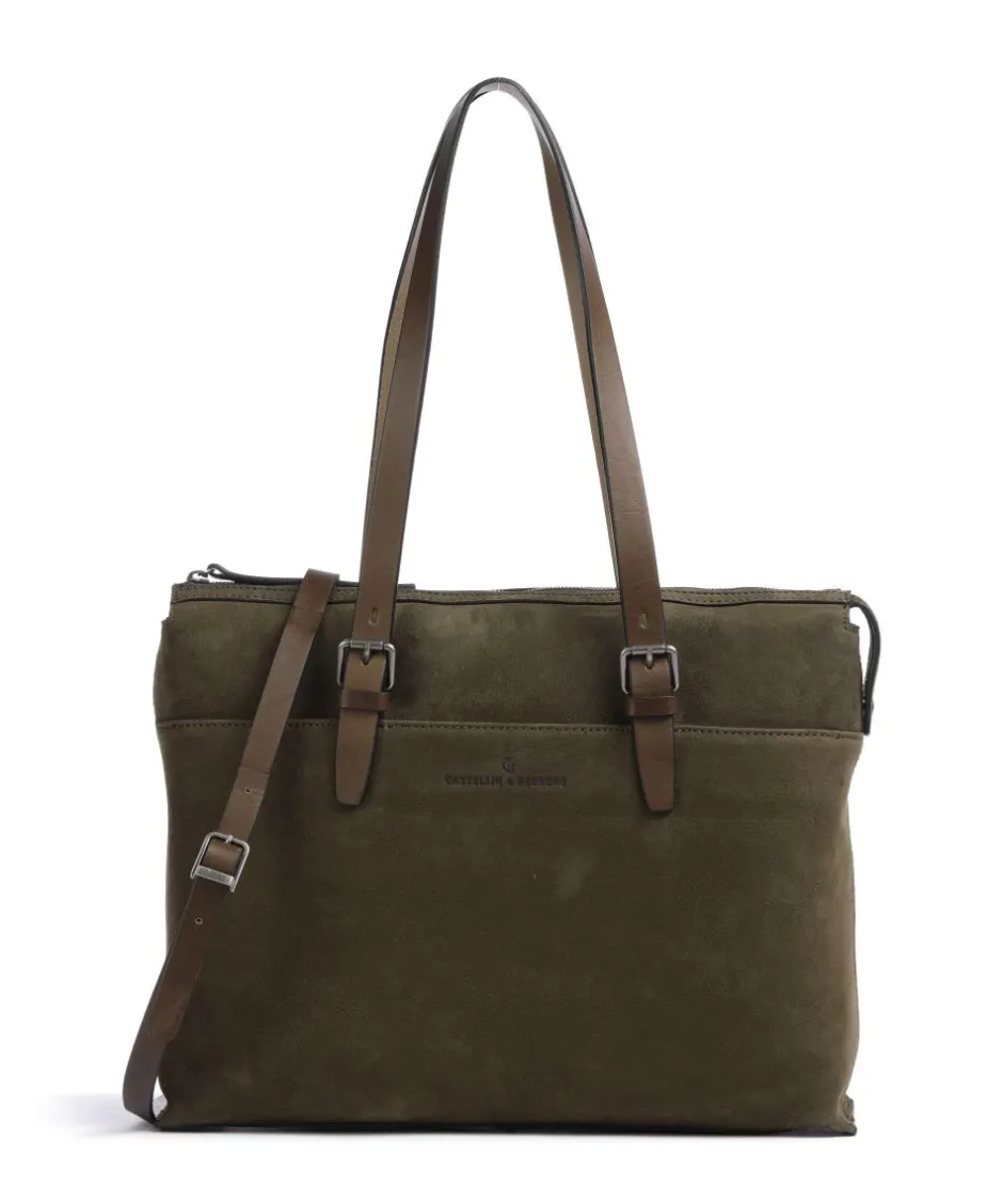 Castelijn & Beerens Tote Bags-Tote bag 15″ brushed cow leather