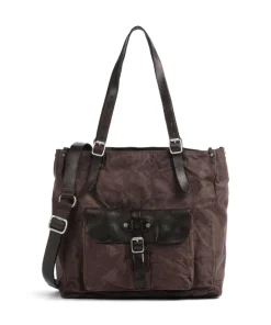 Campomaggi Tote Bags-Tote bag cotton, grained cow leather