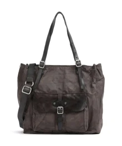 Campomaggi Tote Bags-Tote bag cotton, grained cow leather