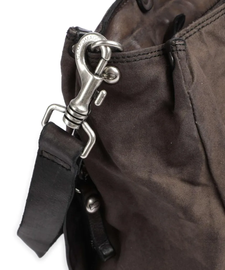 Campomaggi Tote Bags-Tote bag cotton, grained cow leather