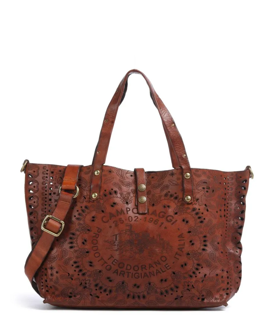 Campomaggi Tote Bags-Tote bag fine grain cow leather