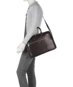 JOOP! Business- & Laptop Bags-Treviso Pandion Briefcase 15″ grained leather