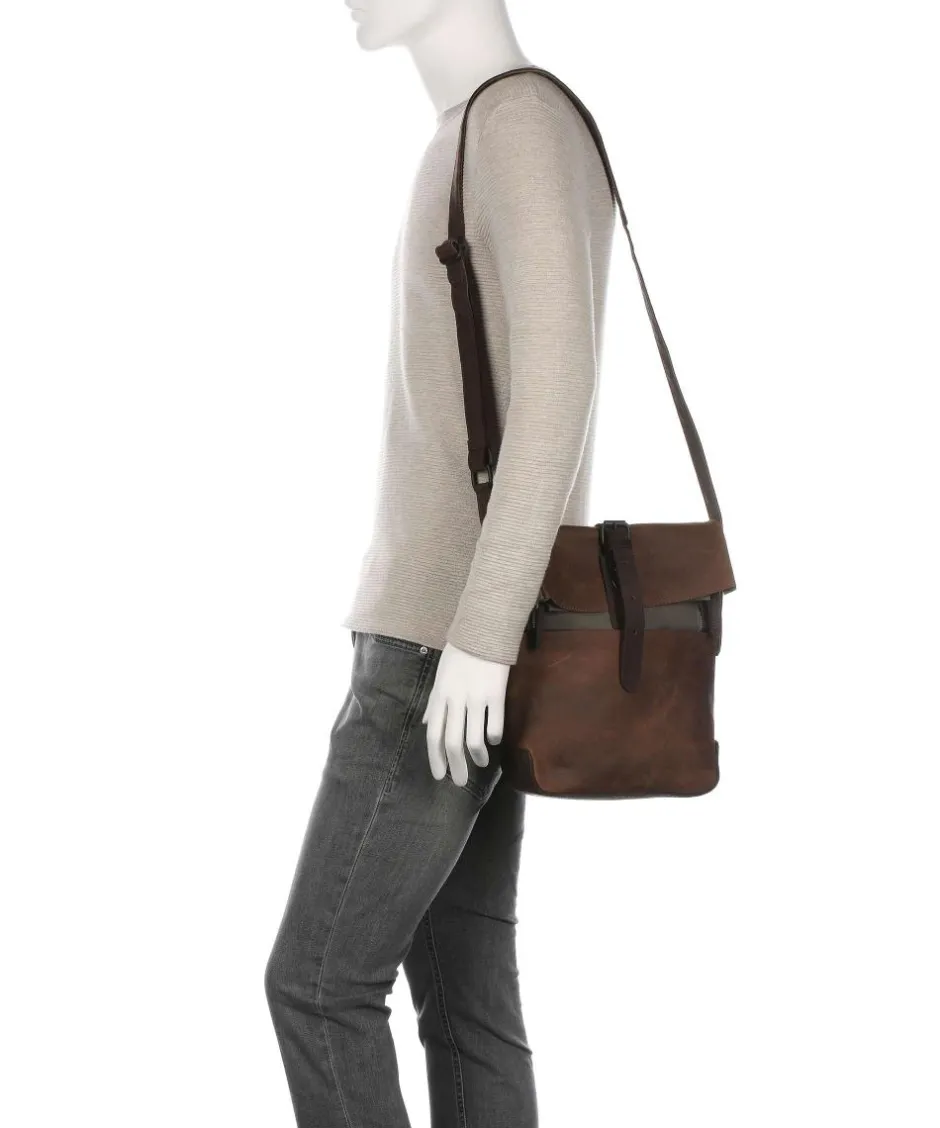 Harold Crossbody Bags-Twister Crossbody bag canvas, cow leather