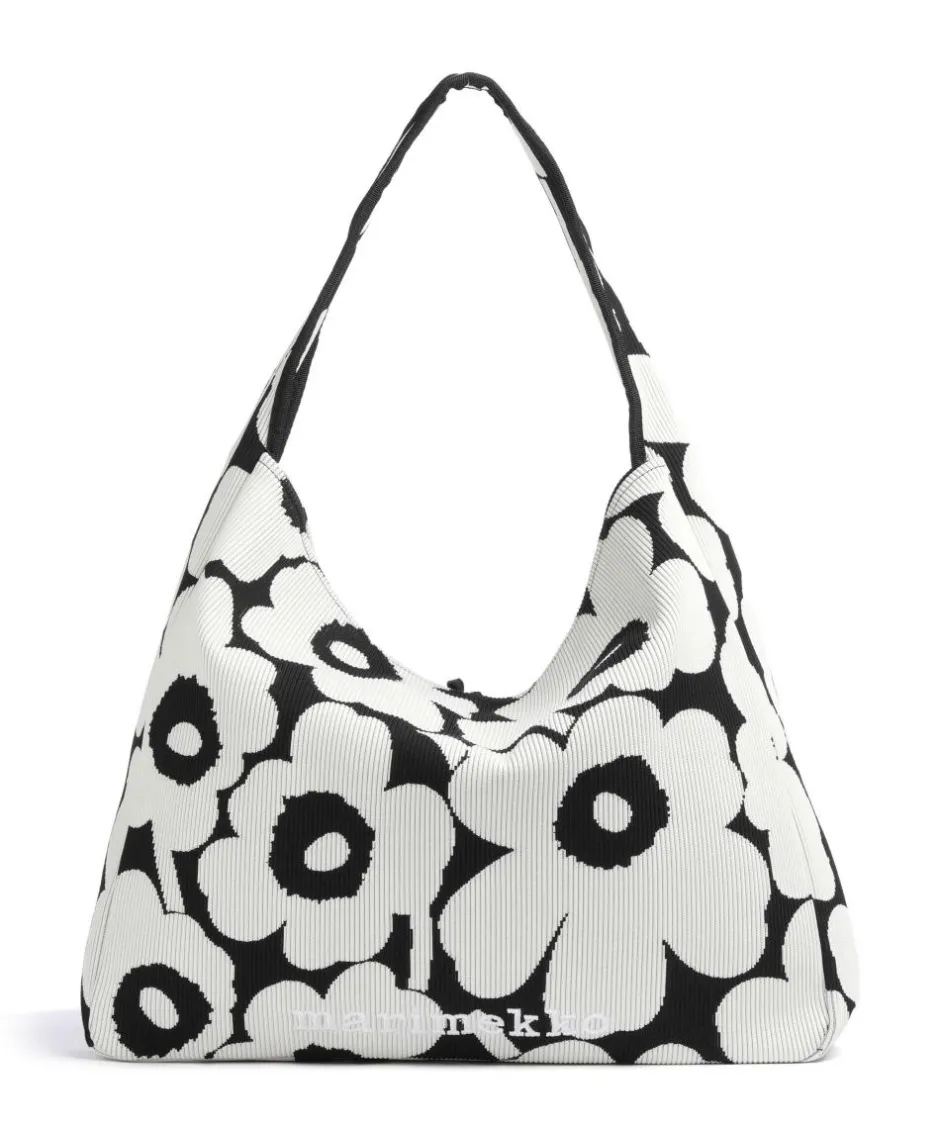 Marimekko Shoulder Bags|Hobo Bags-Unikko Knitted Hobo bag cotton