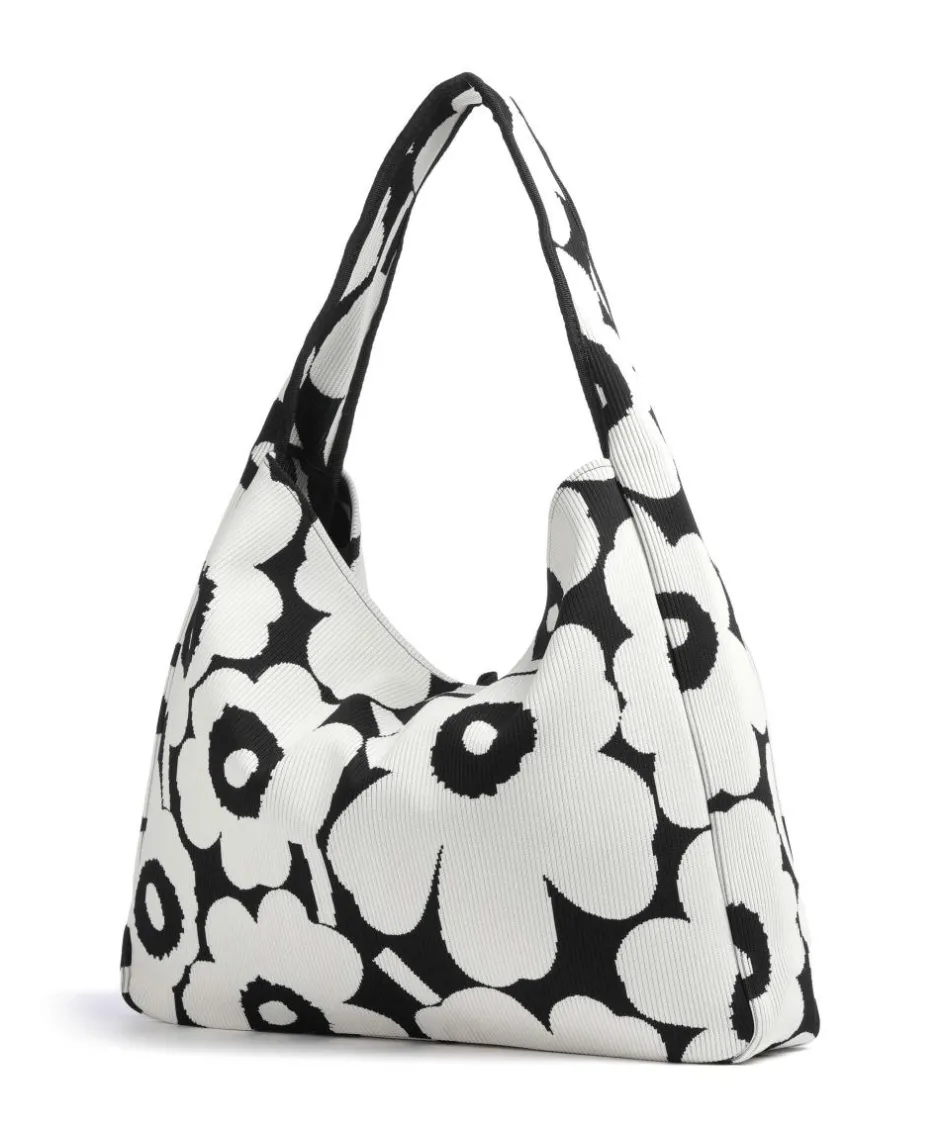 Marimekko Shoulder Bags|Hobo Bags-Unikko Knitted Hobo bag cotton