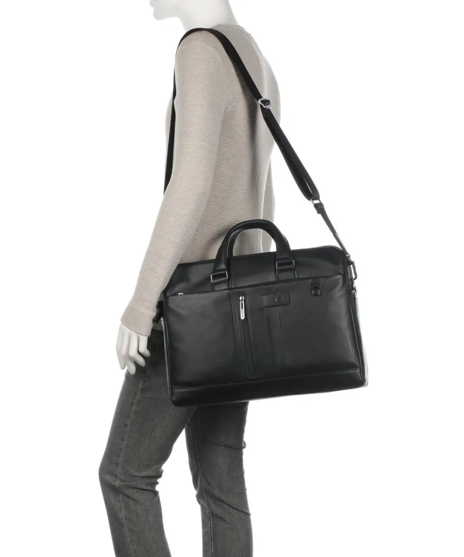 Piquadro Business- & Laptop Bags-Urban Briefcase 15″ grained cow leather