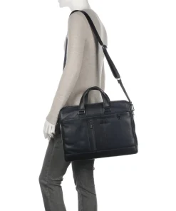 Piquadro Business- & Laptop Bags-Urban Briefcase 15″ grained cow leather