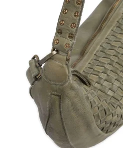 Taschendieb Wien Shoulder Bags|Hobo Bags-Venusweg 8 Hobo bag grained leather
