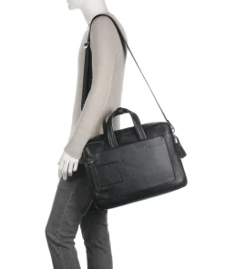 Piquadro Business- & Laptop Bags-VIBE Briefcase 15″ grained cow leather