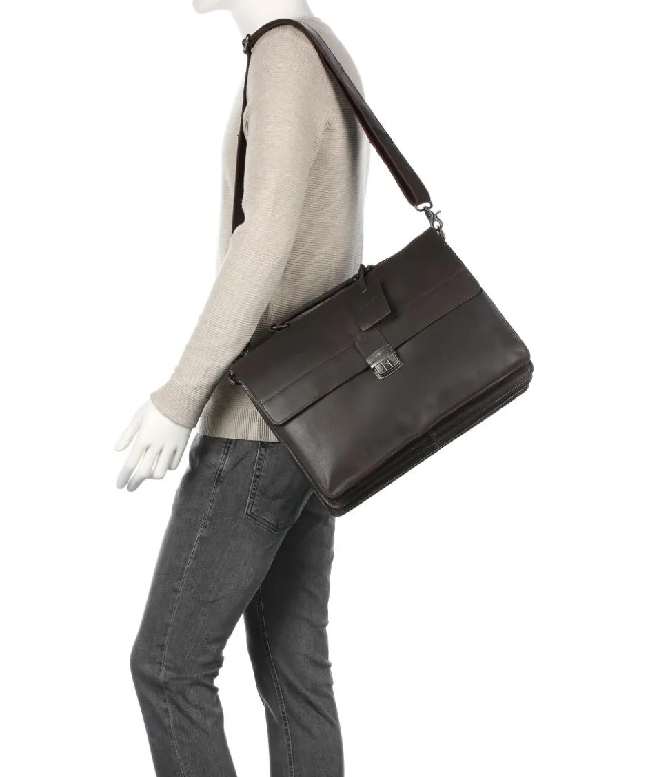 Burkely Business- & Laptop Bags-Vintage Dean Briefcase calfskin