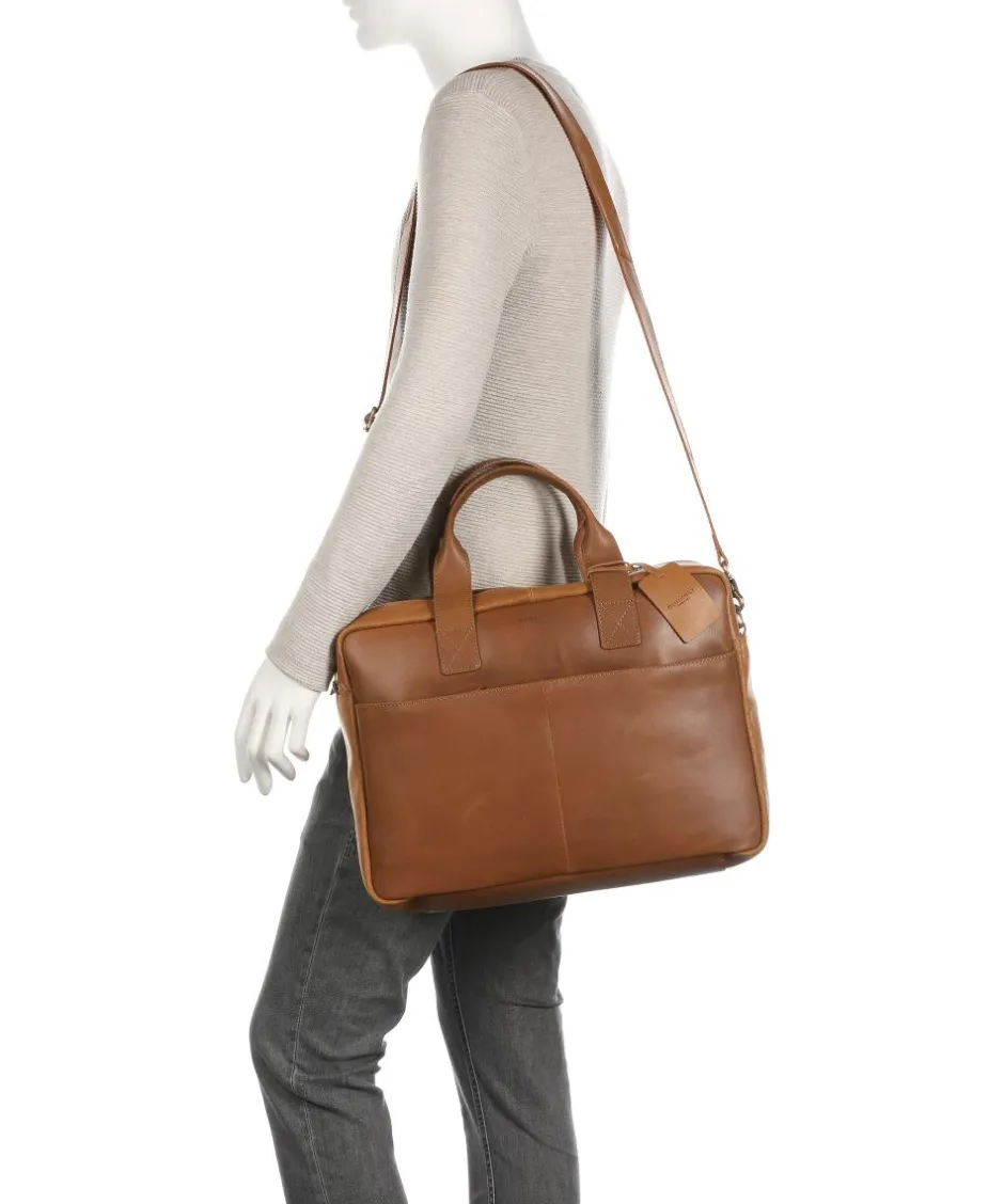 Burkely Business- & Laptop Bags-Vintage River Worker Briefcase 15″ fine grain leather