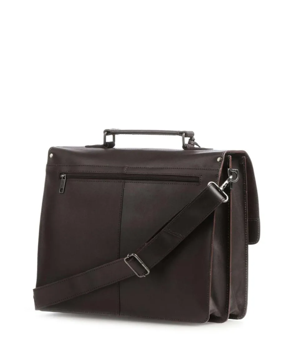 Burkely Business- & Laptop Bags-Vintage Scott Briefcase fine grain leather