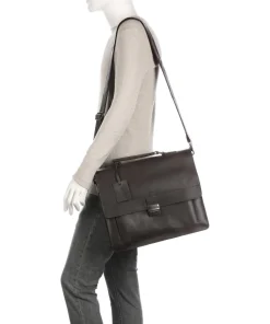 Burkely Business- & Laptop Bags-Vintage Scott Briefcase fine grain leather
