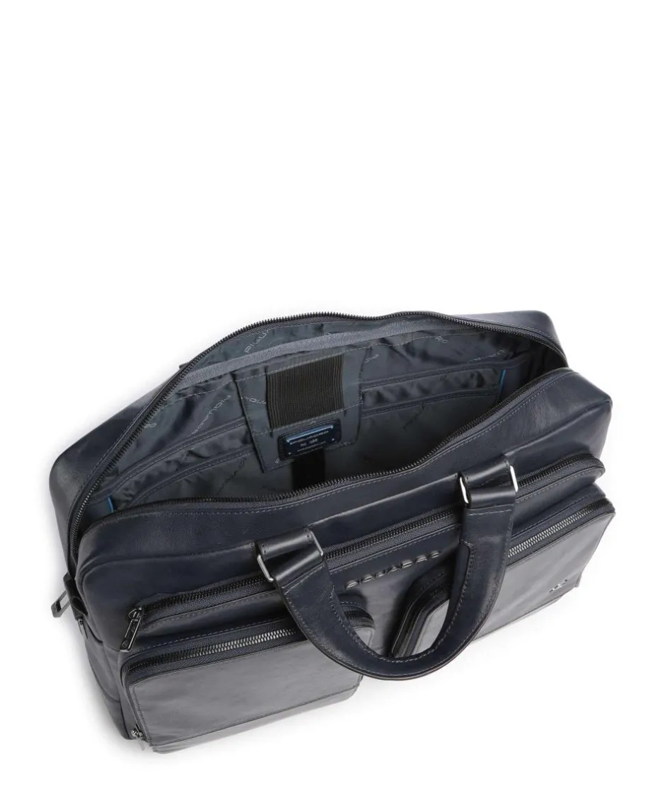 Piquadro Business- & Laptop Bags-W136 Briefcase 15″ fine grain cow leather