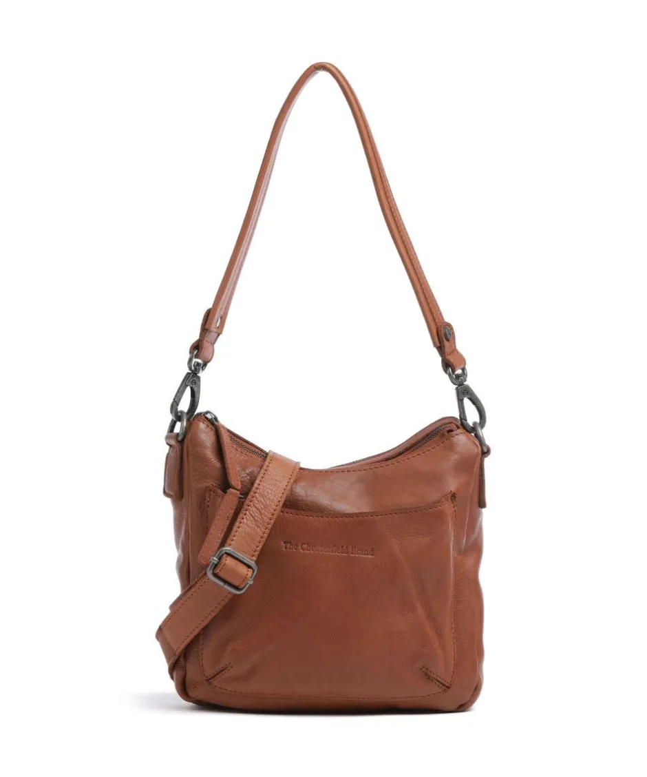 The Chesterfield Brand Shoulder Bags|Crossbody Bags-Washed Waxed Cow Caroline Shoulder bag grained cow leather