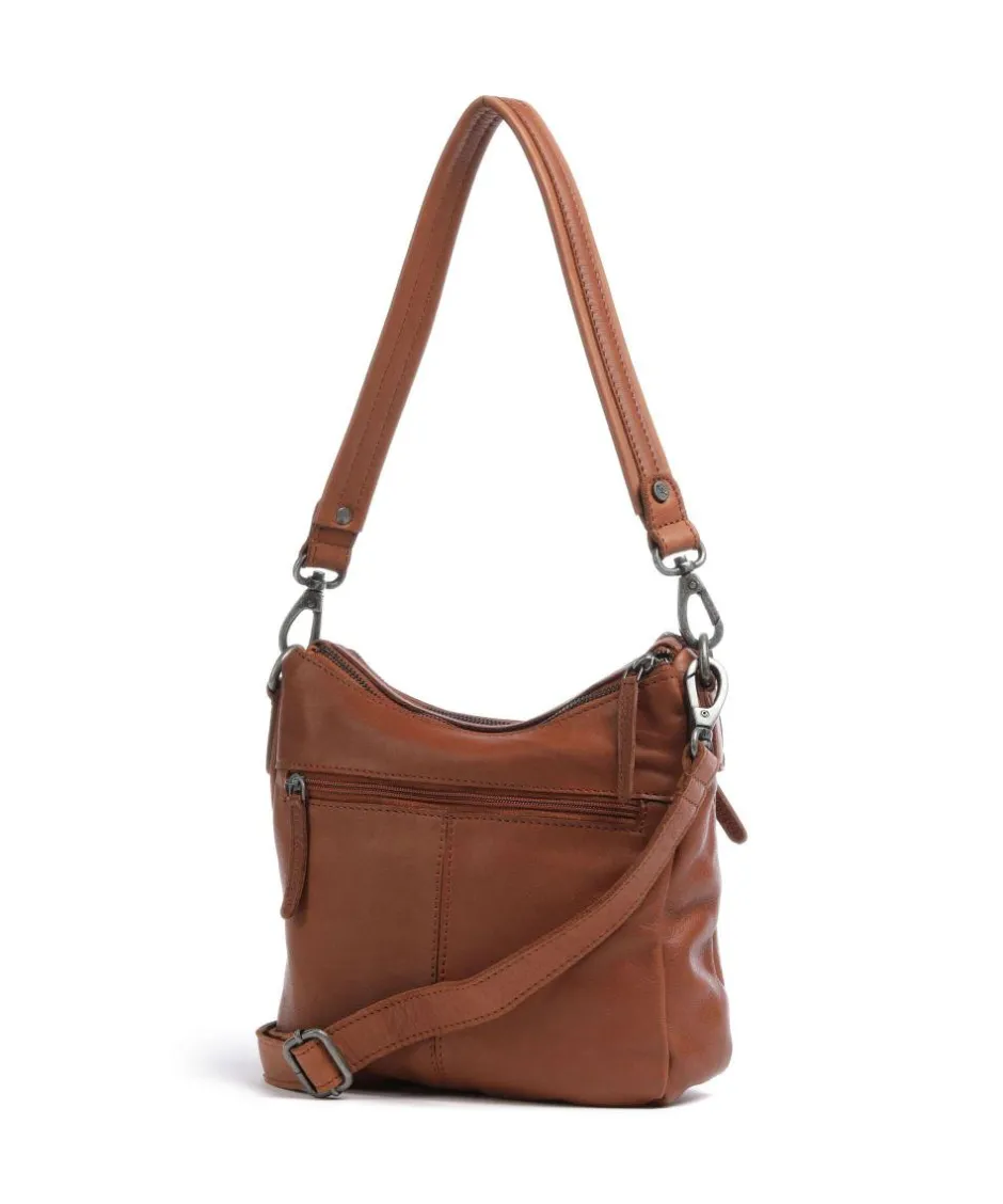 The Chesterfield Brand Shoulder Bags|Crossbody Bags-Washed Waxed Cow Caroline Shoulder bag grained cow leather