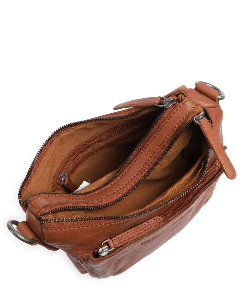 The Chesterfield Brand Shoulder Bags|Crossbody Bags-Washed Waxed Cow Caroline Shoulder bag grained cow leather