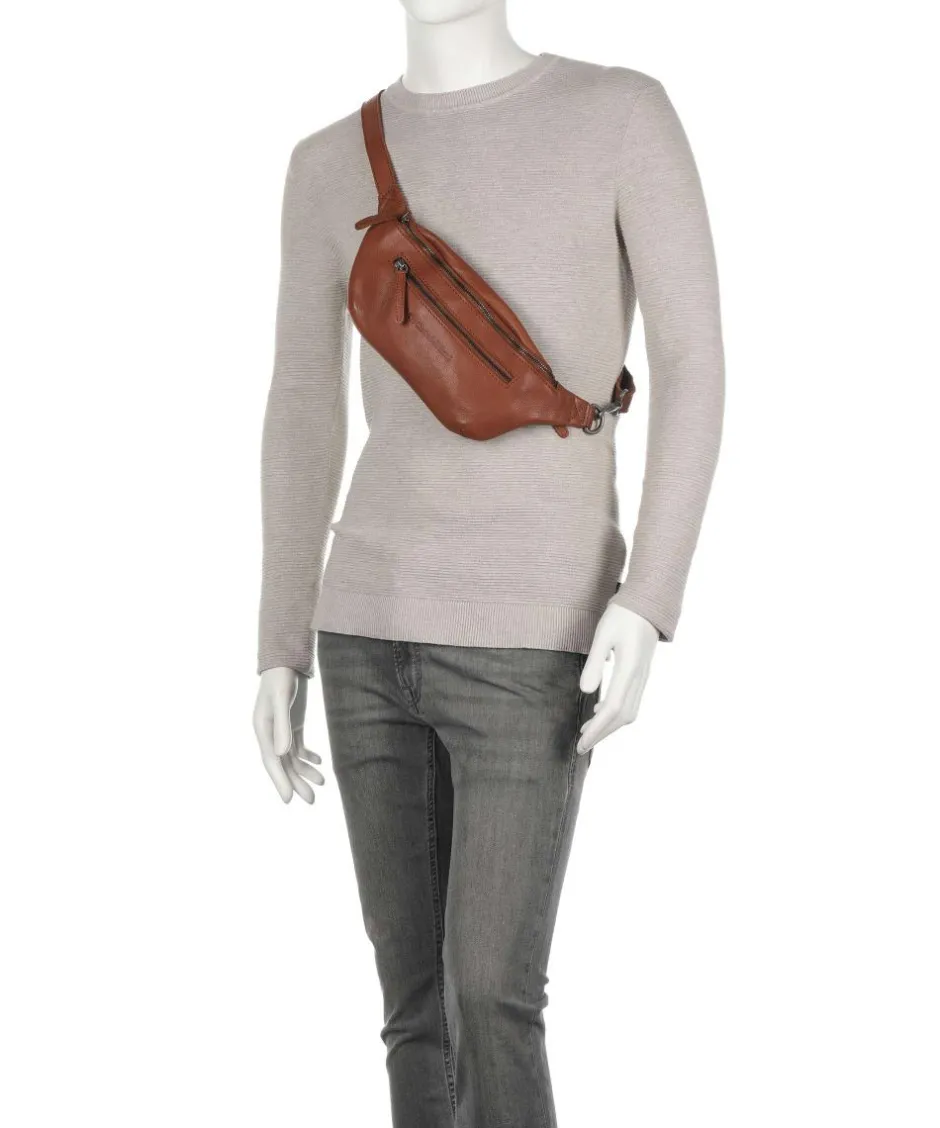 The Chesterfield Brand Fanny Packs|Crossbody Bags-Washed Waxed Cow Severo Fanny pack grained cow leather