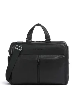 Piquadro Business- & Laptop Bags-Wollem Briefcase 15″ grained cow leather