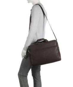 Piquadro Business- & Laptop Bags-Wollem Laptop bag 15″ grained cow leather